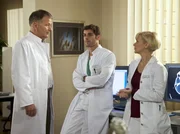 (v.l.n.r.) Dr. Roland Heilmann (Thomas R&uuml;hmann); Dr. Niklas Ahrend (Roy Peter Link); Dr. Kathrin Globisch (Andrea Kathrin Loewig)