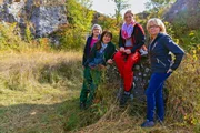 Ausflug ins Naturschutzgebiet bei Gundersheim, v.li. Beate Lang, Ingrid Jauernik, Brigitte M&uuml;ller, Alexandra Damm.