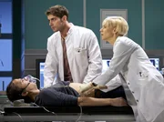 (v.l.n.r.) Gero Quitte (Ralph Kretschmar); Dr. Niklas Ahrend (Roy Peter Link); Dr. Kathrin Globisch (Andrea Kathrin Loewig)