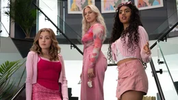Bebe Wood plays Gretchen Wieners, Renee Rapp plays Regina George and Avantika plays Karen Shetty in Mean Girls from Paramount Pictures. Photo: Jojo Whilden/Paramount &copy; 2023 Paramount Pictures.