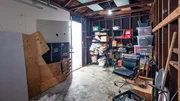 The detached garage prior to renovations by Tony Hawk, as seen on Celebrity IOU.