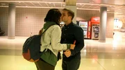 Danny and Amy kissing at the airport upon her arrival. Danny and Amy kissing at the airport upon her arrival.