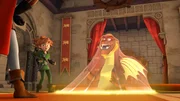 Draigor, der m&auml;chtige Drache, wurde herbeigeschworen, um Robin (l.) und seinen Freunden zu helfen. Doch Draigor hat etwas ganz anderes im Sinn.