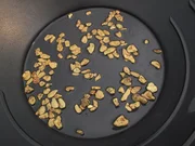 Gold in pan.