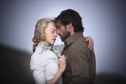 Lady Sarah Ashley (Nicole Kidman, l.); Drover (Hugh Jackman, r.)