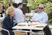 L-R: Claire Dunphy (Julie Bowen), Jay Pritchett (Ed O'Neill)