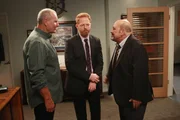L-R: Jay Pritchett (Ed O'Neill), Mitchell Pritchett (Jesse Tyler Ferguson), Earl Chambers (Jon Polito)