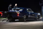 Doc readies his car at the starting line.