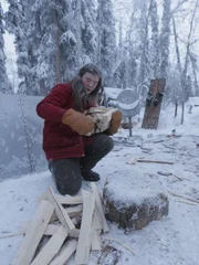 Lewis daughter collecting wood. Lewis daughter collecting wood.