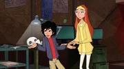L-R: Hiro (voiced by Ryan Potter), Honey Lemon (voiced by Genesis Rodriguez)