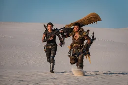 L-R:  Artemis (Milla Jovovich), Hunter (Tony Jaa)