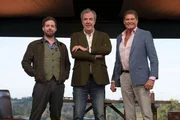v.l.: Ricky Wilson, Jeremy Clarkson, David Hasselhoff