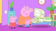 Peppa Pig, Mummy Pig, George Pig.