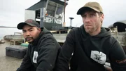 Joe Fullwood & Michael Kralik sitting while on boat