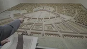 Ein Stadtmodell von Karlsruhe aus seiner Gr&uuml;ndungszeit.