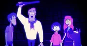 L-R: Shaggy Rogers, Fred Jones, Velma Dinkley,Daphne,"Scooby" Doo L-R: Shaggy Rogers, Fred Jones, Velma Dinkley,Daphne,"Scooby" Doo