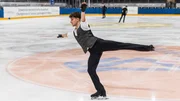Eiskunstlauf Europameister Lukas Britschgi beim Training.