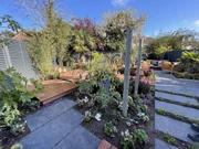 Ansicht des Gartens.