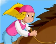 Bibi will das Falkensteiner Marktrennen unbedingt gewinnen.