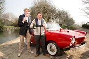 Mike Brewer and Edd China with the referbished Amphicar.