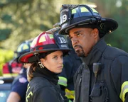 Maya Bishop (Danielle Savre, l.); Ben Warren (Jason George, r.)