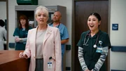 L-R: Wendi Mclendon Covey as Joyce, Kahyun Kim as Serena