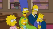 (v.l.n.r.) Lisa; Maggie; Marge; Homer; Bart