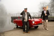 Mick Brewer and Edd China with Amphicar.