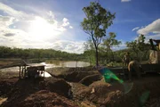 The rainy season has left a trail of devastation on Mats Mine in the Queensland bush. The rainy season has left a trail of devastation on Mats Mine in the Queensland bush.