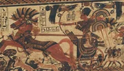 Die Ägypter übernehmen den Streitwagen und die Kompositbögen der Hyksos. So schlagen sie die Fremdherrscher mit deren eigenen Waffen. Die Ägypter übernehmen den Streitwagen und die Kompositbögen der Hyksos. So schlagen sie die Fremdherrscher mit deren eigenen Waffen.