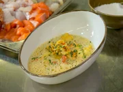 Valentin Bargehrs "Signature dish", die Fischsuppe, im ber&uuml;hmten "R&ouml;ssle" in Braz, am Eingang des Klostertals.