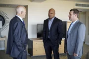 (v.l.n.r.) Hollace Kilbride (Gerald McRaney); Sam Hanna (LL Cool J); G. Callen (Chris O'Donnell)