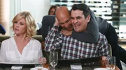L-R: Claire Dunphy (Julie Bowen), Tom Delaney (Keegan-Michael Key), Phil Dunphy (Ty Burrell)