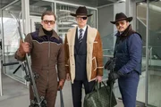 Taron Egerton (Gary 'Eggsy' Unwin), Colin Firth (Harry Hart), Pedro Pascal (Whiskey).