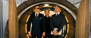 (v.l.n.r.) Harry Hart (Colin Firth); Eggsy (Taron Egerton); Merlin (Mark Strong)