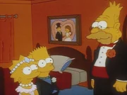 Grandpa erkl&auml;rt, dass nur Lisa und Bart den Drehbuchpreis verdient haben.