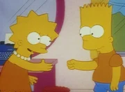 Lisa und Bart beschlie&szlig;en, ein Drehbuch zu schreiben.