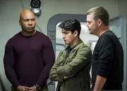 (v.l.n.r.) Sam Hanna (LL Cool J); Ehsan Navid (Wesam Keesh); G. Callen (Chris O'Donnell)