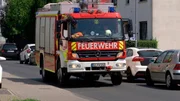 Einsatzwagen der Feuerwehr Gie&szlig;en. Die Gie&szlig;ener Feuerwehr ist jedes Jahr in 1.800 Eins&auml;tzen aktiv.