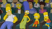 (v.l.n.r.) Homer; Marge; Lisa; Bart
