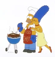 (9. Staffel) - Marge (r.) macht sich andauernd Sorgen um Homer (l.).