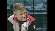 Olympische Spiele in Turin: Trainer Walter Mayer gibt im &Ouml;sterreich-Haus in Sestriere dem ORF ein Interview.