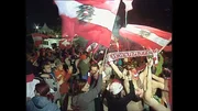 Olympische Spiele in Turin: ausgelassene Feiern &ouml;sterreichischer Fans.