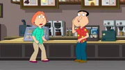 Lois Griffin (l.); Glenn Quagmire (r.)