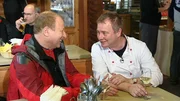 Hirschkogelhuette: Harry Prünster und Alex Fischerauer in der Hirschkogelhütte. Hirschkogelhuette: Harry Prünster und Alex Fischerauer in der Hirschkogelhütte.