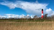 H&ouml;her geht es nicht auf Pellworm: Leuchtturm.