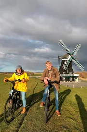 Immer im Kreis: Simin bei einer Radtour um die Insel.