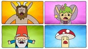 Lautes Gewimmer st&ouml;rt die Helden - Hufius, Twinkle, Tupfen und Herbert (im Uhrzeigersinn) - des Magic Forest im Schlaf. Sie werden beauftragt, die Quelle der n&auml;chtlichen Ruhest&ouml;rung zu ergr&uuml;nden.