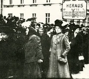 Auch das Frauenwahlrecht musste erst erk&auml;mpft werden. In &Ouml;sterreich erhielten die Frauen erst 1918 das Wahlrecht.