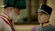 Junger Rudolf mit Vater: Ferry Öllinger als Kaiser Franz Joseph, Christian Schillinger als Rudolf. Junger Rudolf mit Vater: Ferry Öllinger als Kaiser Franz Joseph, Christian Schillinger als Rudolf.